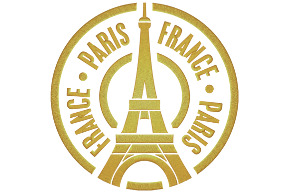 Eiffel Tower Stamp: A Parisian Touch for Embroidery