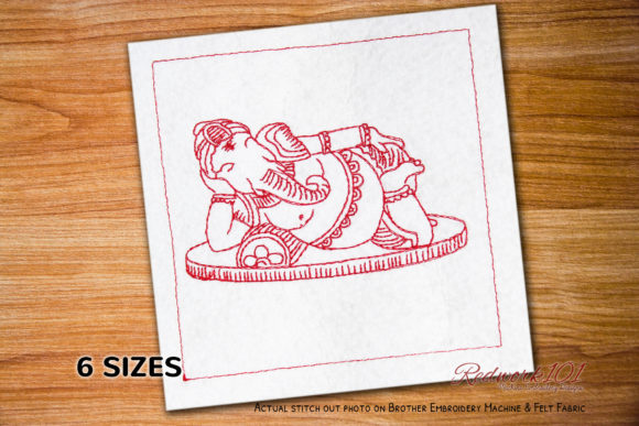 Reviewing the Ganesh Idol Redwork Design