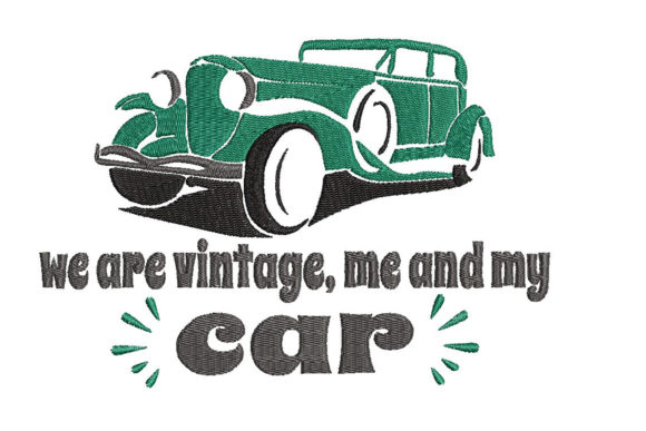 Vintage Car and Funny Quote: A Holiday Embroidery Review